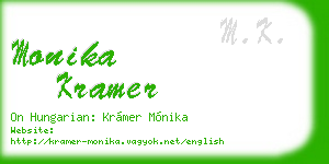 monika kramer business card